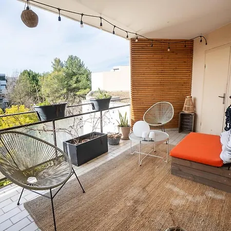 Daire La Desirade, T3, Clim, Terrasse, Pkg, Centre Montpellier